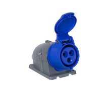 Розетка для монтажа на ПОВЕРХНОСТЬ 16A. 2P+E. IP44 216 RS6  2CMA193098R1000  ABB