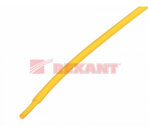 Термоусадочная трубка 1,5/0,75 мм, желтая, упаковка 50 шт. по 1 м  20-1502  REXANT