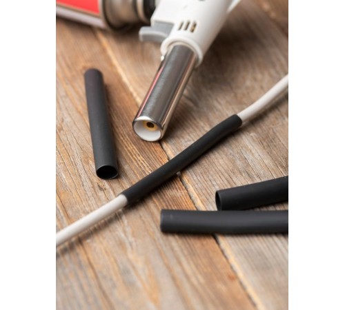 Термоусаживаемая трубка ТУТк с клеевым слоем нг 9/3 черная в отрезках по 1м EKF PROxima  tut-k9-b  EKF