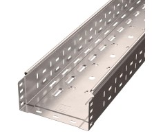 Лоток перфорированный Стандарт INOX (AISI 409) 200х100х3000 (0,8 мм) (6 м/уп)  PR16.2416  Промрукав
