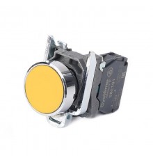 Кнопка SB4 в сборе модульная 22мм желтая с возвратом металл 1НО  SB4BA51  SE