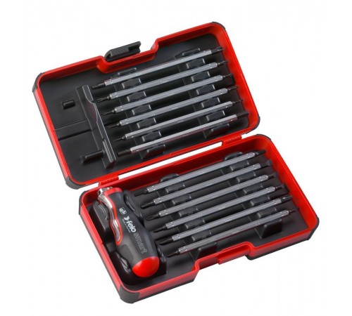 Отвертка торцевая Smart с набором насадок 12 шт в кейсе  06081306  Felo