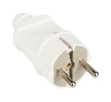 Вилка прямая с/з бел. 16А 250В EKF PROxima  AVP16-10  EKF