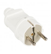 Вилка прямая с/з бел. 16А 250В EKF PROxima  AVP16-10  EKF