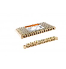 Шина "N" нулевая 6х9мм 16/2 (16 групп/крепеж по краям)   SQ0801-0061  TDM