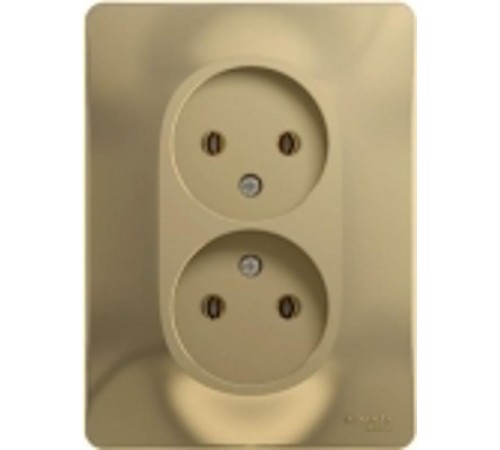 Glossa Титан Розетка 2-я без заземления (в сборе с рамкой)  GSL000420  SE