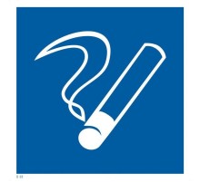 Знак D 03 "Место курения" 200х200 мм, пластик ГОСТ Р 12.4.026-2001  pn-d-03  EKF