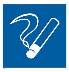 Знак D 03 "Место курения" 200х200 мм, пластик ГОСТ Р 12.4.026-2001  pn-d-03  EKF