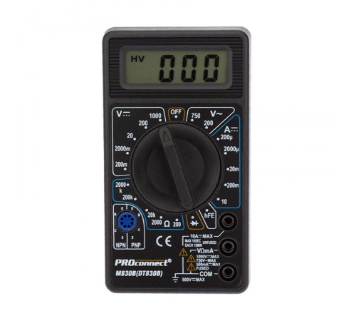 Портативный мультиметр M830B (DT830B) PROconnect  13-3011  PROconnect