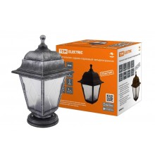 Светильник садово-парковый НТУ 04-60-001 четырехгранник, напольный, пластик, расс.пластик, серебро  SQ0330-0798  TDM