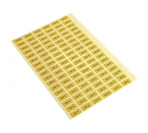 Наклейка "220В" (10х15мм 1шт) PROxima  an-2-02  EKF