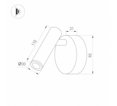 Светильник SP-BED-NB-R90-3W Warm3000 (NI, 20 deg, 230V) (arlight, IP20 Металл, 3 года)  034074  Arlight