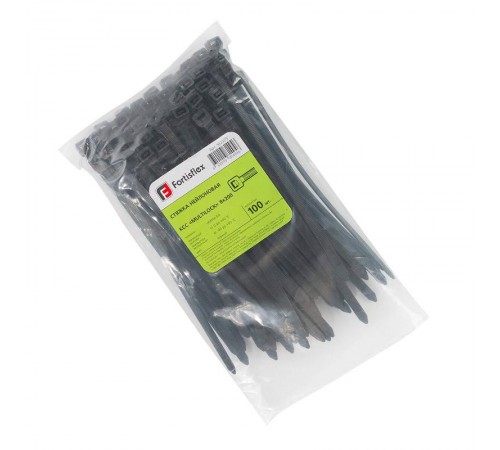 Стяжка нейлоновая КСС "MULTILOCK" 8х200 (черн) (100шт)  102325  Fortisflex