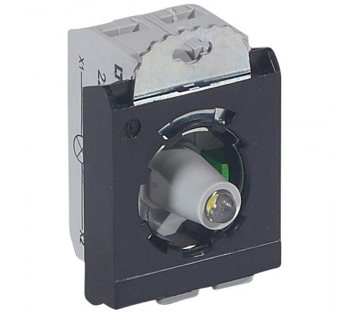 Комплектующий блок для кнопок - Osmoz - для комплектации - с подсветкой - под винт - 24В~/= - НО - белый - 3 поста  023000  Legrand