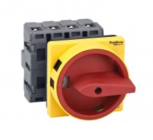 Выключатель-Разъединитель 4P 63A IP20 с красной рукояткой на дверцу 4 винтами с замком  MSD63410R  SE