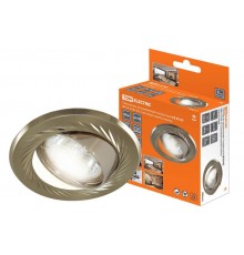 Светильник точечный встраиваемый под лампу поворотный СВ 02-02 MR16 50Вт G5.3 матовый никель/никель  SQ0359-0006  TDM