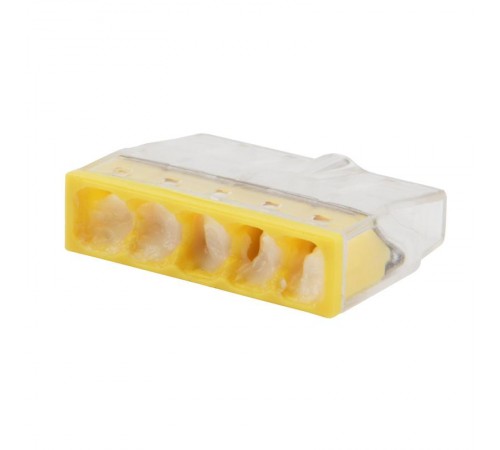 Клемма 5-проводная с пастой 0.5-2.5мм2 одножильный СМК 2273-245 прозрачная  07-3219  Rexant