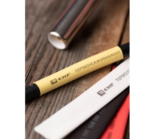 Термоусаживаемая трубка ТУТ нг 16/8 желтая EKF PROxima  tut-16-y  EKF