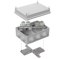 Коробка огнестойкая для о/п 40-0310-FR6.0-8 Е15-Е120 RAL7035 150х110х70 (6 шт/кор) серая  40-0310-7035-FR6.0-8  Промрукав