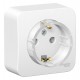 Blanca Белый О/У с изолирующей пластиной Розетка с заземлением без шторок, (тонкая) 16А, 250В  BLNRA110111  SE