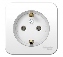 Blanca Белый О/У с изолирующей пластиной Розетка с заземлением без шторок, (тонкая) 16А, 250В  BLNRA110111  SE