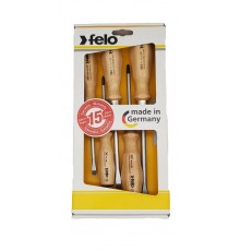 Набор отверток ударных SL/PH с деревянной рукояткой, 5 шт  33595198  Felo