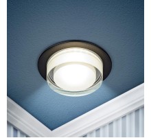 Светильник встраиваемый декоративный DK107 BK MR16 GU5.3 черный  Б0058397  ЭРА