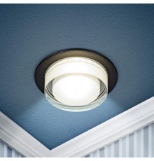 Светильник встраиваемый декоративный DK107 BK MR16 GU5.3 черный  Б0058397  ЭРА