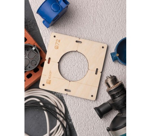 Шаблон для подрозетников c 1 отв. диам. 72 мм EKF Expert  sh-d72-1  EKF