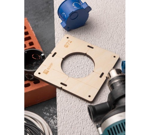 Шаблон для подрозетников c 1 отв. диам. 72 мм EKF Expert  sh-d72-1  EKF