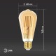 Лампа светодиодная F-LED ST64-7W-824-E27 gold (филамент, зол, 7Вт, тепл, E27) (20/960)  Б0047664  ЭРА