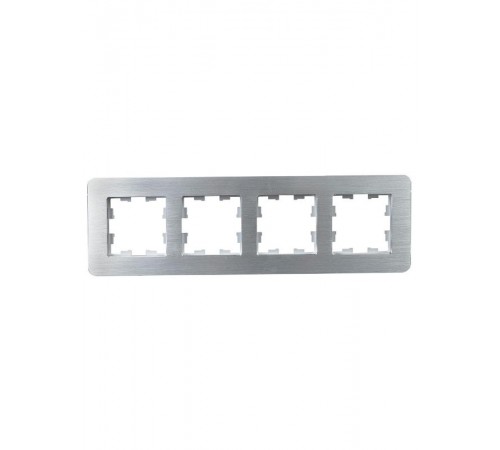 BRITE Рамка 4-ая РУ-4-1-Бр металл алюминий RE AL  BR-M42-M-21-K47  IEK