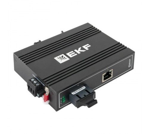 Медиаконвертер 10/100/1000Base-TX в 1000Base-X, разъем SC, двойное одномодовое оптоволокно, 1310нм TSX TSX-MC-1GX1GT-SCEKF