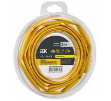 Трубка термоусадочная ТТУ нг-LS 4/2 желтая (2м/упак) IEK  UDR12-004-002-002-K05-T  IEK
