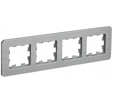 BRITE Рамка 4-ая РУ-4-1-Бр металл алюминий RE AL  BR-M42-M-21-K47  IEK