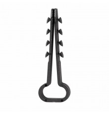 Дюбель-хомут нейлоновый прямоугольный 6-12 мм, черный, упаковка 100 шт.  07-4614  REXANT