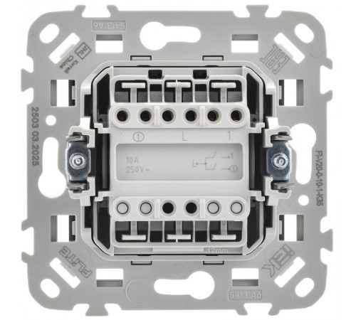 FLITE Выключатель 2-клавишный 10А ВС12-1-0-ФлМ маренго  FI-V20-0-10-1-K35  IEK