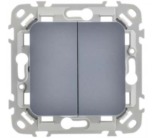 FLITE Выключатель 2-клавишный 10А ВС12-1-0-ФлМ маренго  FI-V20-0-10-1-K35  IEK