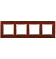 14-5304-08 Рамка на 4 поста, дерево, Эра Elegance, вишня+шамп  Б0034585  ЭРА