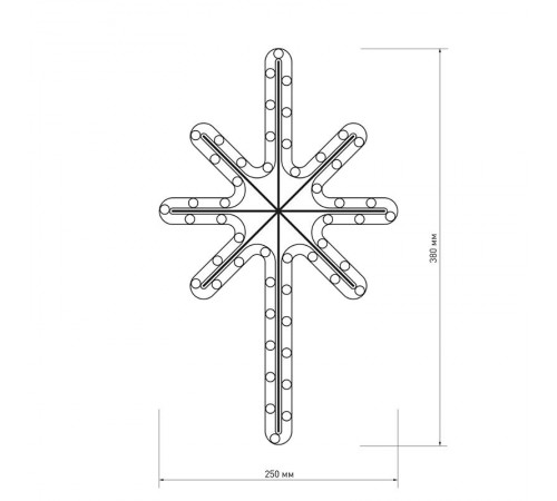 Фигура ARD-STAR-M2-380x250-36LED Warm (230V, 2.5W)  025313  Arlight