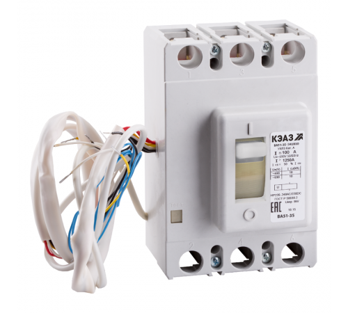 Выключатель автоматический  ВА51-35М1-341810-50А-600-690AC-НР220..240AC/220DC-УХЛ3  257822  КЭАЗ