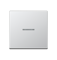 Одинарная клавиша с окошком для балансирных механизмов выключателей (кнопок) с подсветкой, в комплекте с AS90HP (крепежный элемент); дюропласт; алюмин