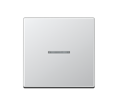 Одинарная клавиша с окошком для балансирных механизмов выключателей (кнопок) с подсветкой, в комплекте с AS90HP (крепежный элемент); дюропласт; алюмин