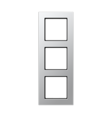 Рамка для вертикальной и горизонтальной установки, 3 поста; термопласт; алюминий; A550  A5583BFAL  Jung