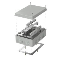 Коробка огнестойкая для о/п 40-0330-FR2.5-40 Е15-Е120 RAL7035 260х175х90 (7 шт/кор) серая  40-0330-7035-FR2.5-40  Промрукав