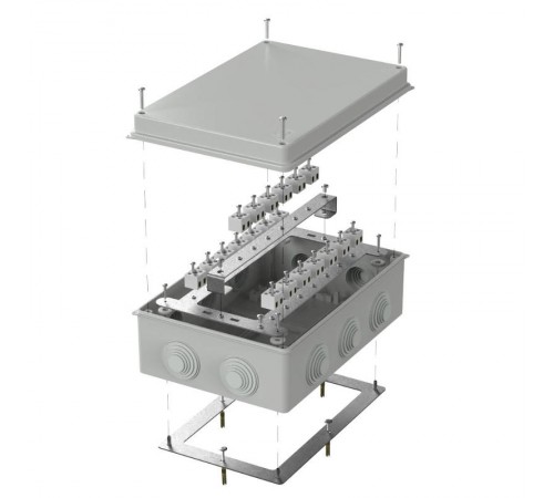 Коробка огнестойкая для о/п 40-0330-FR2.5-40 Е15-Е120 RAL7035 260х175х90 (7 шт/кор) серая  40-0330-7035-FR2.5-40  Промрукав