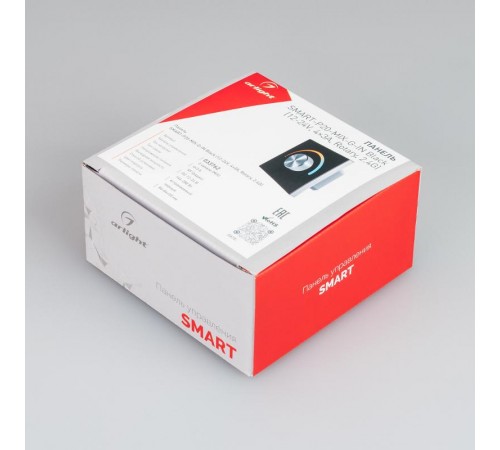 Панель SMART-P20-MIX-G-IN Black (12-24V, 4x3A, Rotary, 2.4G) (Arlight, IP20 Пластик, 5 лет)  033762  Arlight