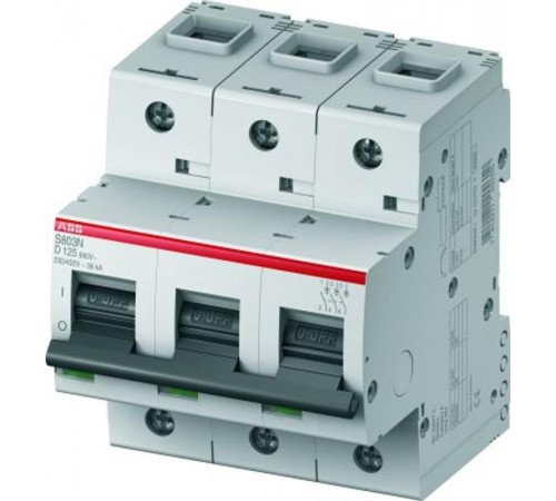 Выключатель автоматический трехполюсный S803N 25А D 36кА (S803N D25)  2CCS893001R0251  ABB