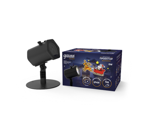 Проектор светодиодный "Дед Мороз" серия Holiday, анимированная картинка, IP44, 1/30  HL090  Gauss