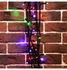 Гирлянда "Твинкл Лайт" 20 м, черный КАУЧУК, 240 диодов, цвет мультиколор  303-329  NEON-NIGHT